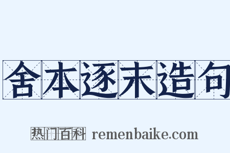舍本逐末造句是什么意思的图片